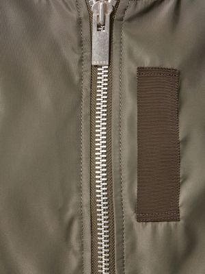 Najlonska jakna bez rukava s patentnim zatvaračem Sacai siva