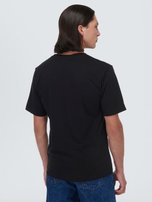 Bavlněné tričko jersey Dries Van Noten černé