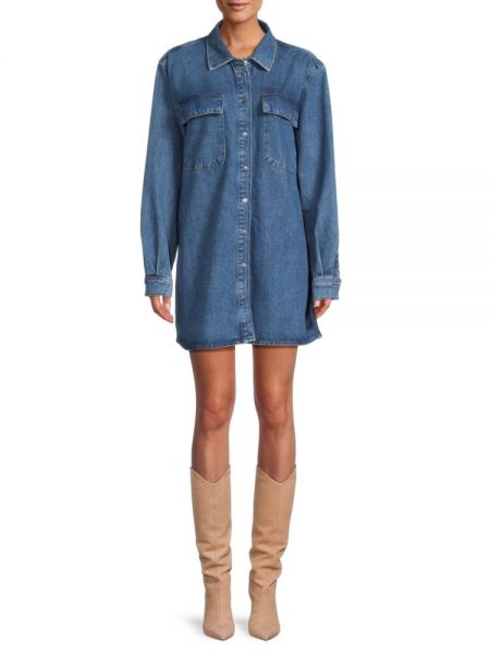 Мини-платье-рубашка из джинсовой ткани Frame, Brisk