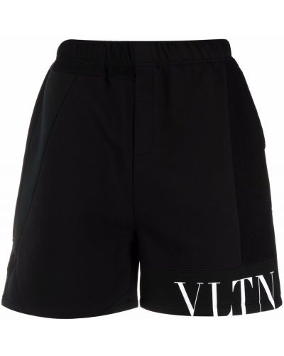 Pantalones cortos deportivos con estampado Valentino negro