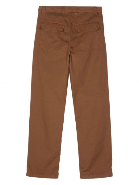 Bavlněné rovné kalhoty Aspesi hnědé