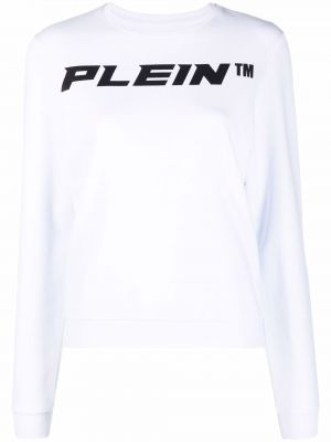 Bluza z kapturem z nadrukiem Philipp Plein biała