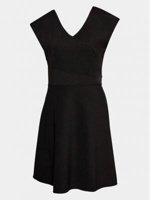 Slim fit koktejlové šaty Armani Exchange černé