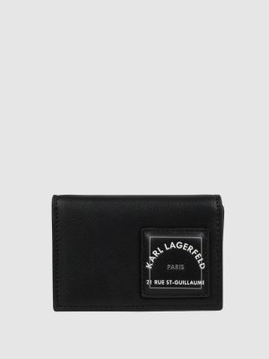 Czarny portfel skórzany Karl Lagerfeld