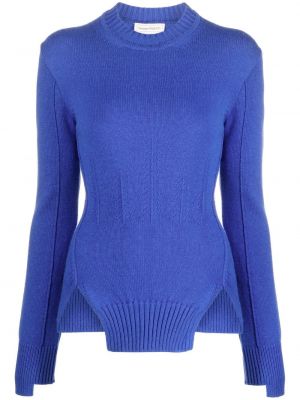 Асиметричен пуловер Alexander Mcqueen синьо