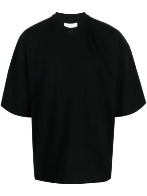 Памучна тениска бродирана Reebok черно
