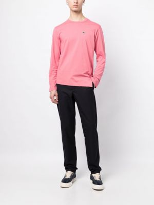Koszulka bawełniana asymetryczna Comme Des Garcons Shirt różowa
