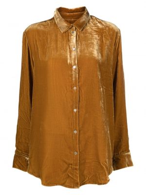 Aksamitna koszula Asceno złota