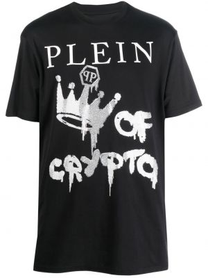 Painettu t-paita Philipp Plein musta