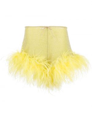 Shorts à plumes Oséree jaune