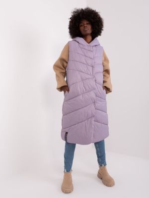 Vestă cu glugă Fashionhunters violet