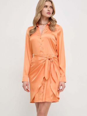 Мини рокля Guess оранжево