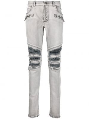 Slank lav midje skinny jeans Balmain grå