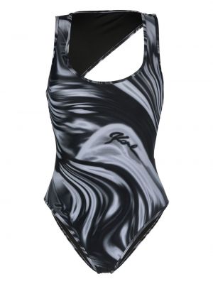Vientisas maudymosi kostiumėlis Karl Lagerfeld juoda