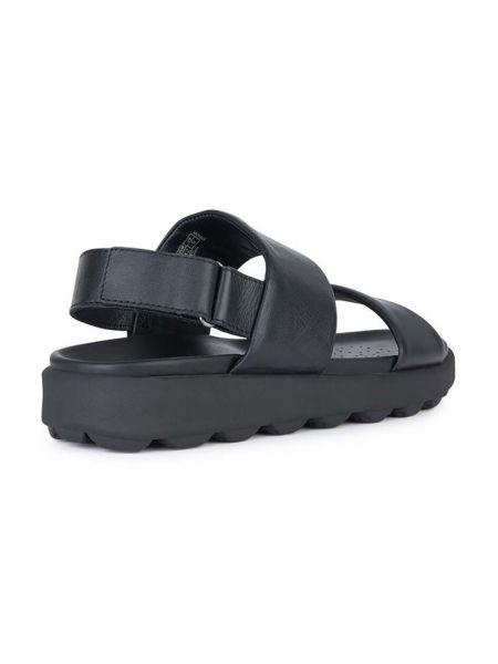 Kožené sandály Geox černé