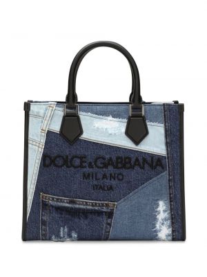 Geantă shopper cu broderie Dolce & Gabbana