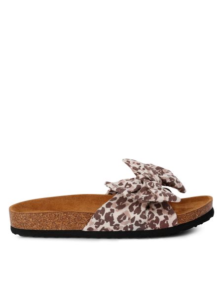 Sandales à imprimé léopard Regatta marron