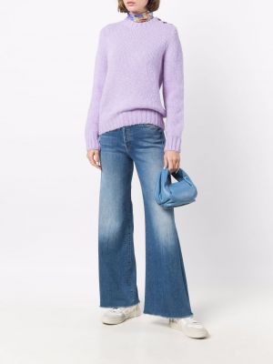 Pletený svetr s knoflíky A.p.c. fialový