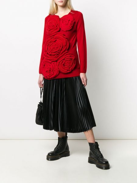 Haut à fleurs en tricot Comme Des Garçons Pre-owned rouge