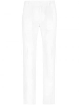 Pantalon à boutons Dolce & Gabbana blanc