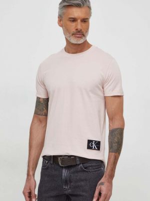 Тениска с дълъг ръкав с апликация Calvin Klein Jeans