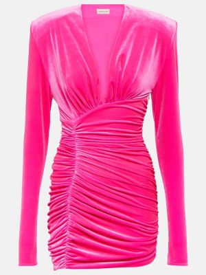 Βελούδινη φόρεμα Alexandre Vauthier ροζ