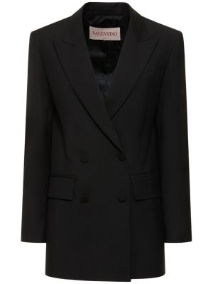 Mohérová vlněná bunda Valentino černá