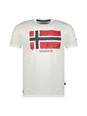 Tričko s krátkými rukávy Geographical Norway bílé