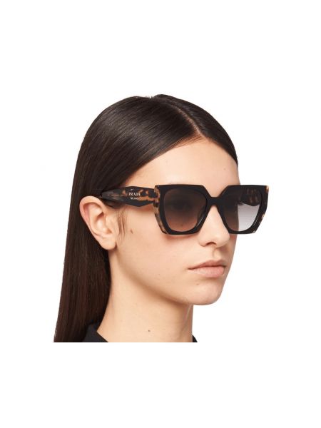 Okulary przeciwsłoneczne oversize Prada czarne