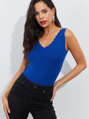 Bluzka oversize Cool & Sexy niebieska