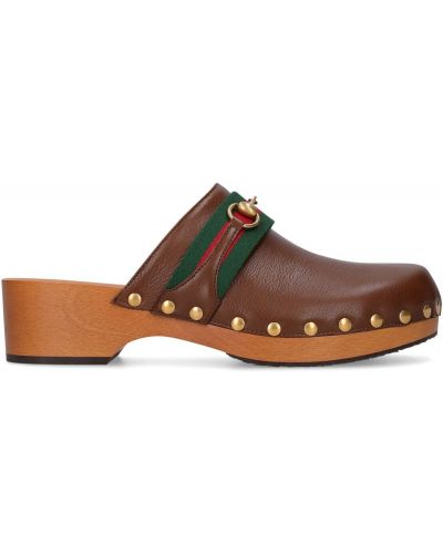 Sandalias de cuero Gucci marrón