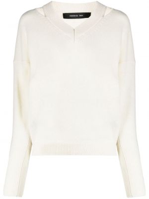 Pullover mit v-ausschnitt Federica Tosi weiß