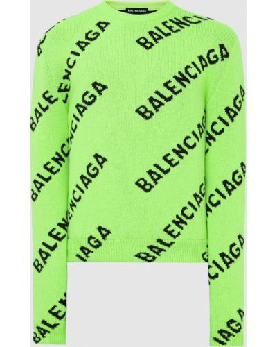 Вовняний светр Balenciaga, зелений