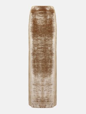Žametno dolgo krilo iz rebrastega žameta Brunello Cucinelli