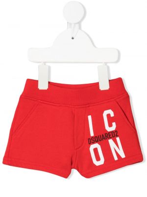 Trykt shorts for jenter Dsquared2 Kids rød