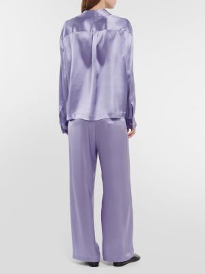 Hodvábna košeľa Loewe fialová