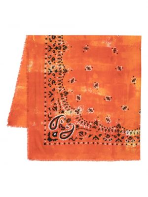 Paisley-muster mustriline sall Destin oranž