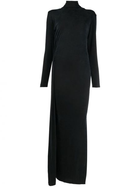 Dlouhé šaty Mm6 Maison Margiela čierna