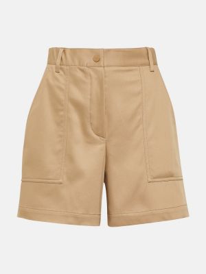 Pantaloncini di cotone Moncler beige