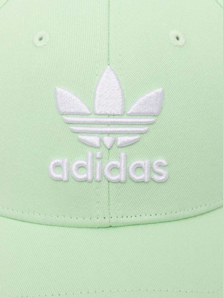 Bombažna kapa Adidas Originals zelena