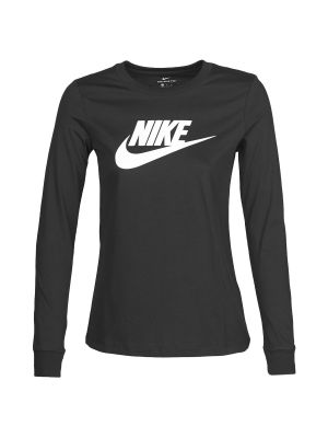 Tričko s dlouhým rukávem s dlouhými rukávy Nike černé