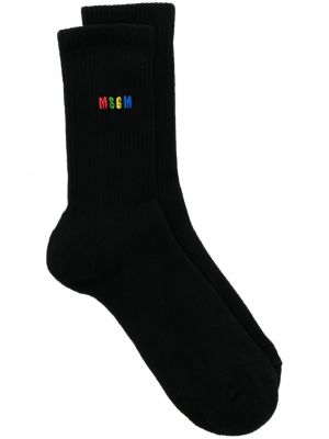 Чорапи бродирани Msgm черно