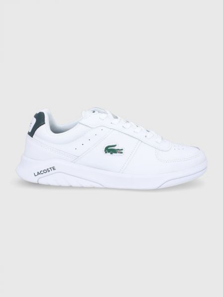 Белые кожаные ботинки Lacoste