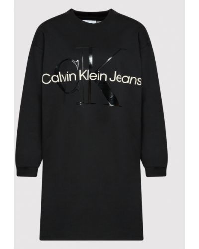 Rochie din denim Calvin Klein Jeans Plus negru