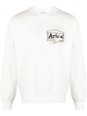 Sweatshirt aus baumwoll mit print Aries weiß