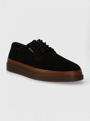 Cipele od brušene kože Gant crna