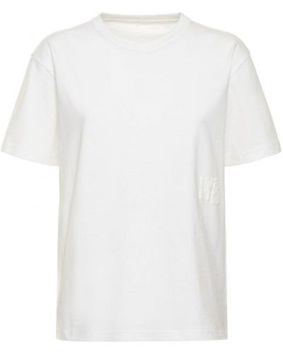 Camiseta de algodón Alexander Wang blanco