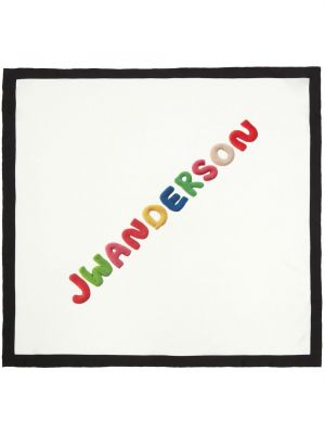 Копринен шал с принт Jw Anderson