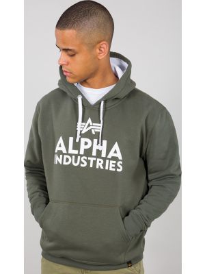 Свитшот с принтом Alpha Industries зеленый