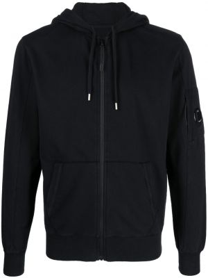 Hoodie med dragkedja C.p. Company svart